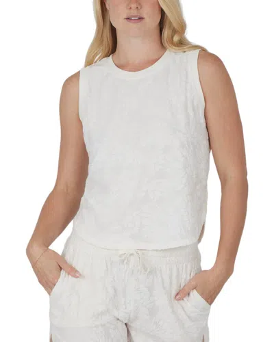 Yogalicious 2pc Floral Tank & Short Set In White