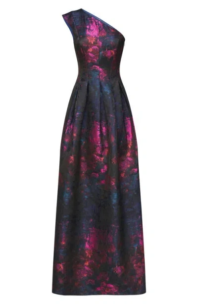 Kay Unger Cara One-shoulder Gown