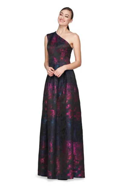 Kay Unger Cara One-shoulder Gown