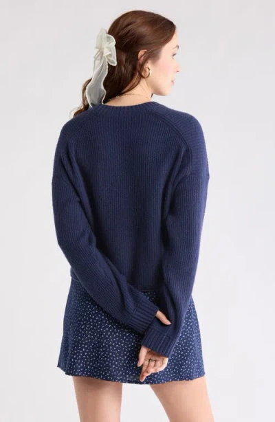 Abound Cozy Crew Pullover Sweater In Blue