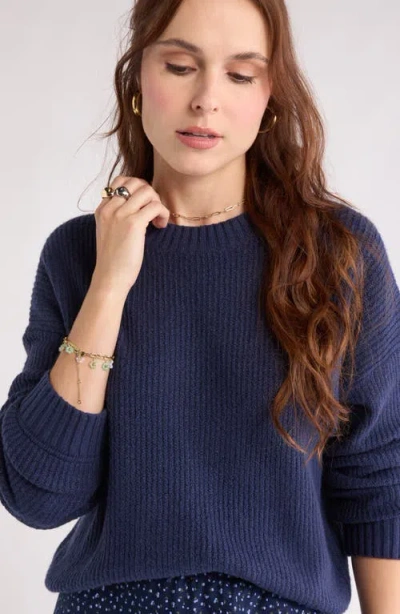 Abound Cozy Crew Pullover Sweater In Blue