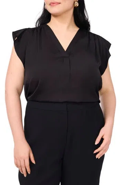 Vince Camuto Ruffle Shoulder Sleeveless Blouse