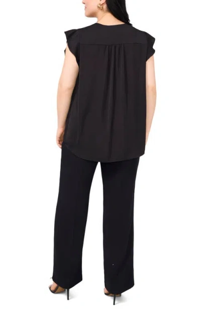 Vince Camuto Ruffle Shoulder Sleeveless Blouse