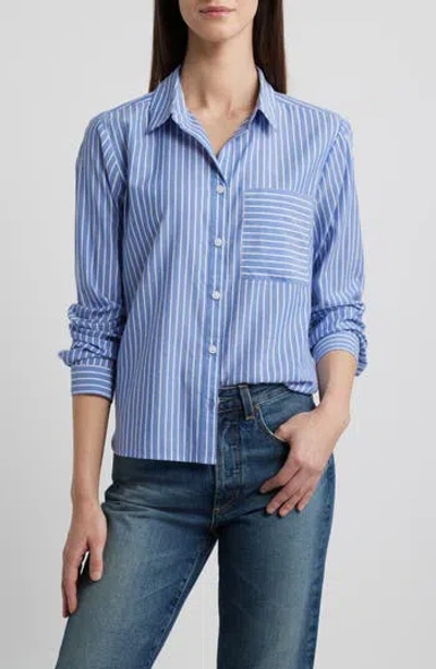 Beachlunchlounge Candy Stripe Cotton Blend Button-up Shirt