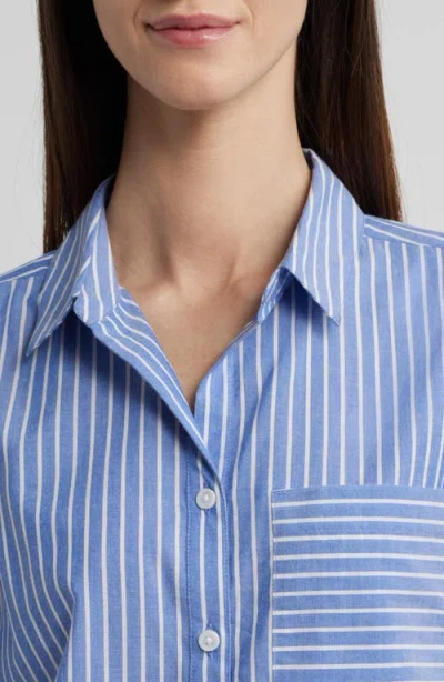 Beachlunchlounge Candy Stripe Cotton Blend Button-up Shirt