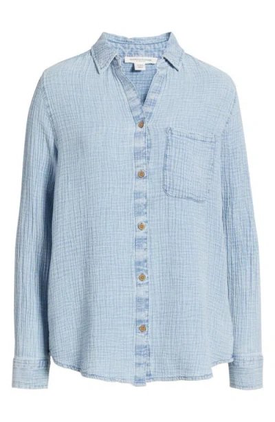 Beachlunchlounge Lessi Cotton Gauze Button-down Shirt