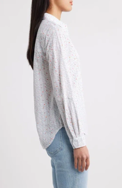 Beachlunchlounge Karolee Heart Print Cotton Button-up Shirt