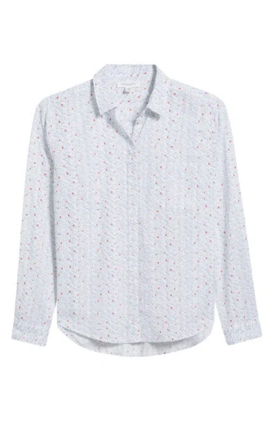 Beachlunchlounge Karolee Heart Print Cotton Button-up Shirt