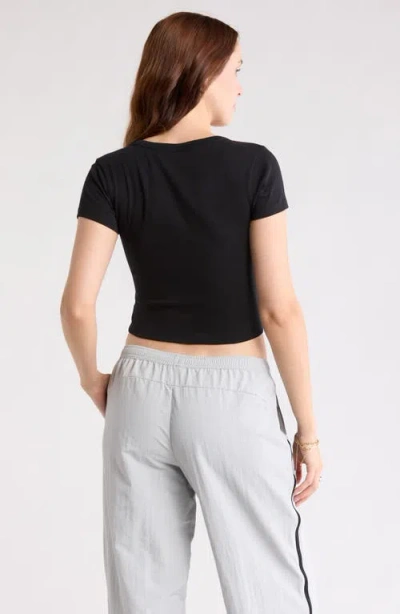 Abound Cropped V-neck Tee In Black