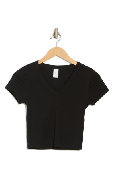 Abound Cropped V-neck Tee In Black