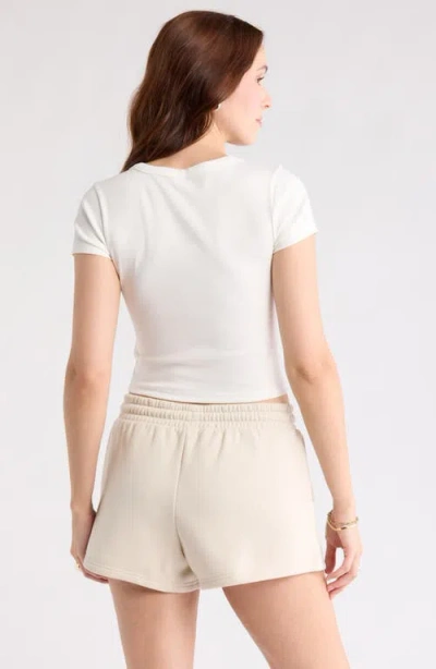 Abound Cropped V-neck Tee In Gray