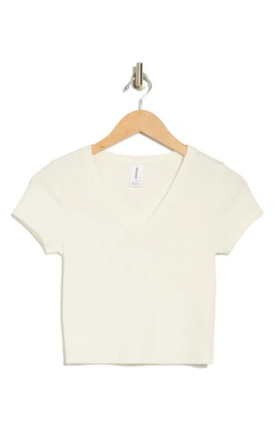 Abound Cropped V-neck Tee In Gray