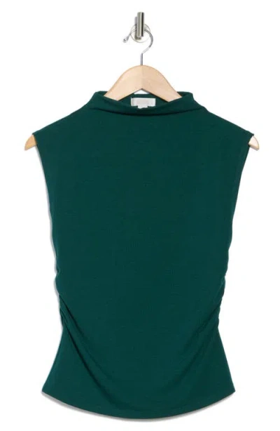 Nordstrom Rack Funnel Neck Ruched Tank In Green