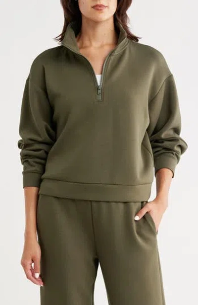 Z By Zella Whisper Knit Quarter Zip Pullover
