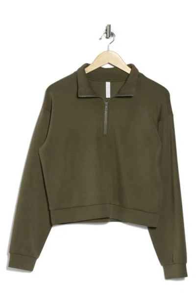 Z By Zella Whisper Knit Quarter Zip Pullover