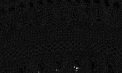 Melrose And Market Elbow Sleeve Cotton Pointelle Sweater