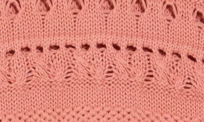 Melrose And Market Elbow Sleeve Cotton Pointelle Sweater