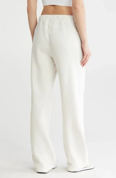 Z By Zella Feather Fleece Straight Leg Sweatpants In White