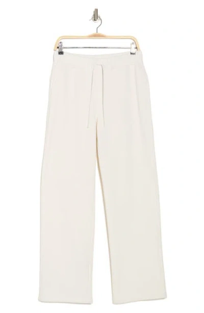 Z By Zella Feather Fleece Straight Leg Sweatpants In White