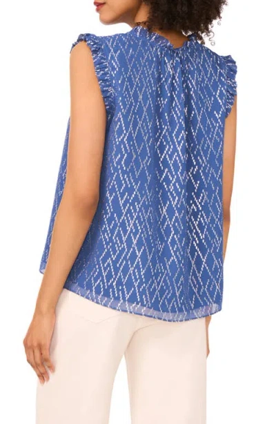 Parker The Jenna Split Neck Top In Blue