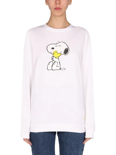 Moa Concept Snoopy Sweatshirt In White