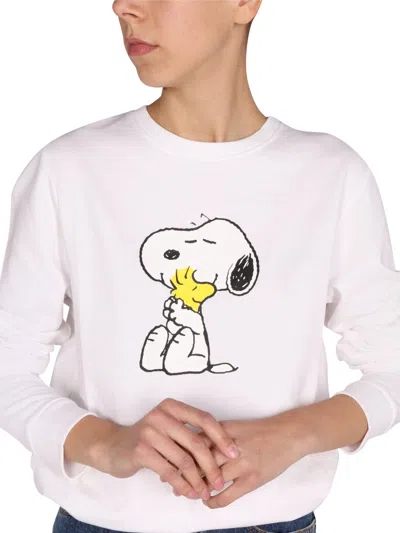 Moa Concept Snoopy Sweatshirt In White