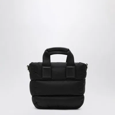 Moncler Micro Shoulder Bag With Quilted Design And Removable Strap In Black