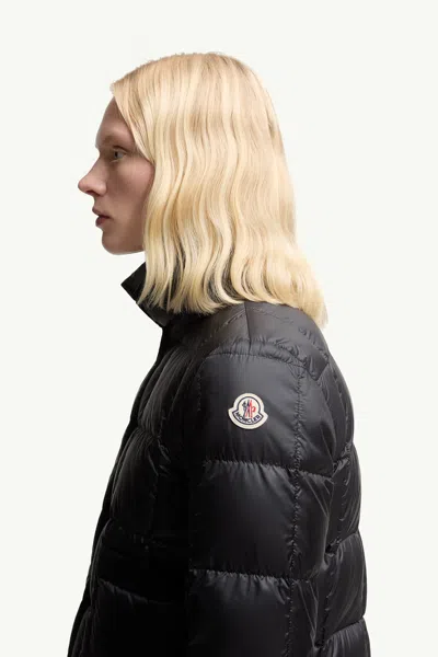 Moncler Jarcieu Braided Trim Short Down Jacket In Black