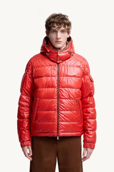 Moncler Jonage Houndstooth Nylon Down Jacket In Gray
