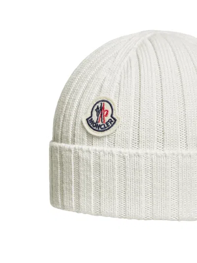 Moncler Kids Tricot Hat In Neutral