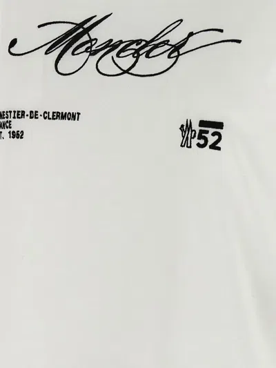 Moncler Embroidered Short Sleeve Crew Neck T-shirt In White