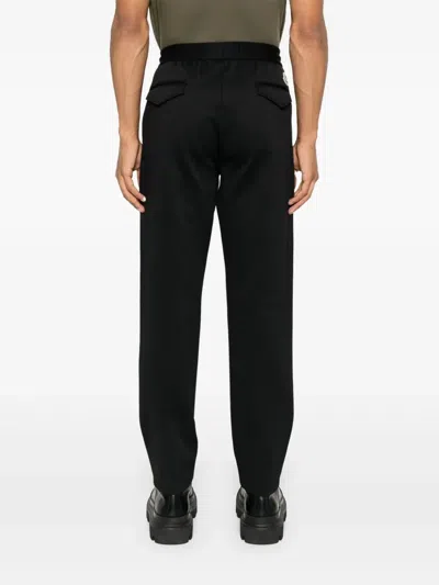 Moncler Logo Jogging Nylon Trousers Clothing In Black