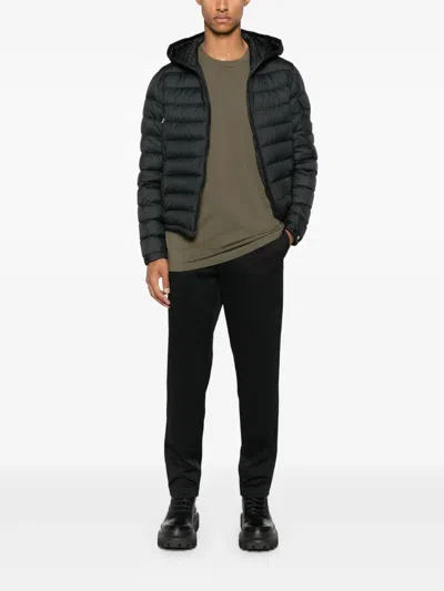 Moncler Logo Jogging Nylon Trousers Clothing In Black