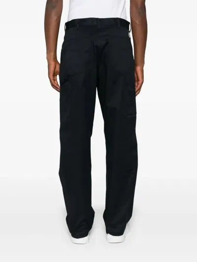 Moncler Logo-patch Trousers In Black