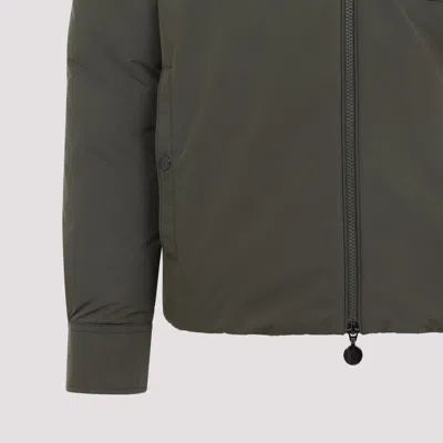 Moncler Vigeon Down Shirt Jacket In Green
