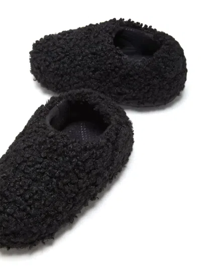 Moon Boot Faux Curly Logo Band Sandals In Black