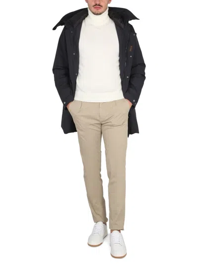 Moorer 'hooded Jacket With Adjustable Side Pockets' In Black