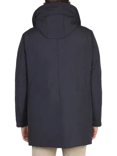 Moorer 'hooded Jacket With Adjustable Side Pockets' In Black