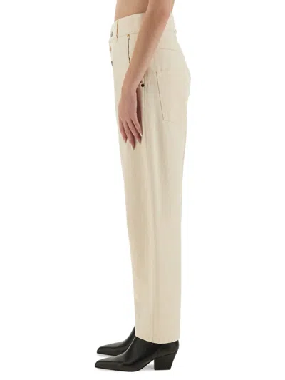 Moschino Couture Straight Fit Jeans In Neutral