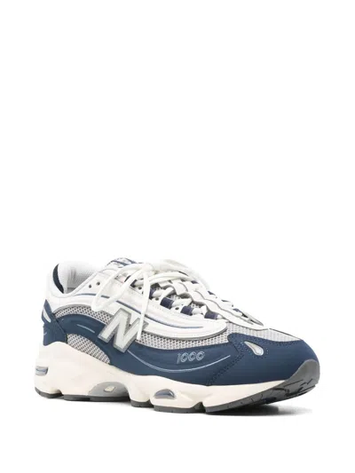 New Balance 1000 Leather And Mesh Sneakers In Blue
