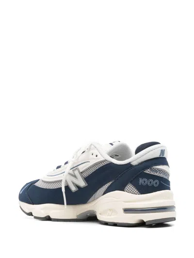 New Balance 1000 Leather And Mesh Sneakers In Blue