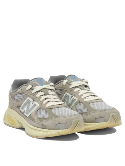 New Balance Mesh And Suede Slip-on Sneakers In Brown