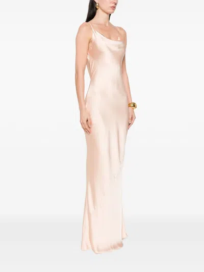 Norma Kamali Maria Slip Gown Dress In Pink