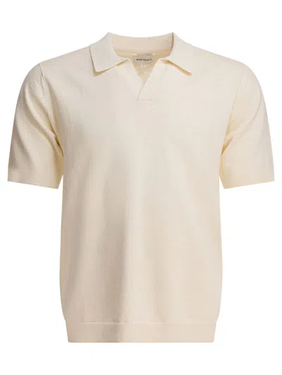 Norse Projects Leif Cotton Linen Polo Polo Shirts White