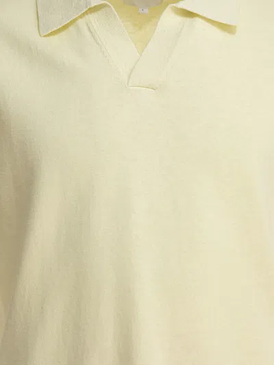 Norse Projects Leif Cotton Linen Polo Polo Shirts Yellow