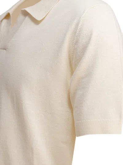 Norse Projects Leif Cotton Linen Polo Polo Shirts White