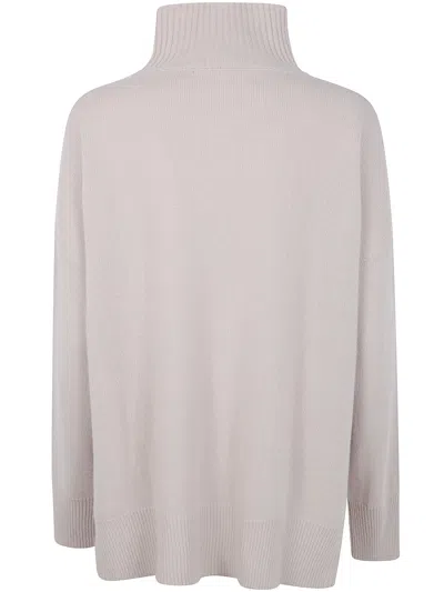 Nuur High-neck Wool Sweater In Neutral