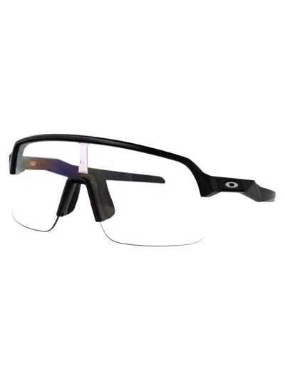 Oakley Matte Black Injectate Sunglasses In Transparent