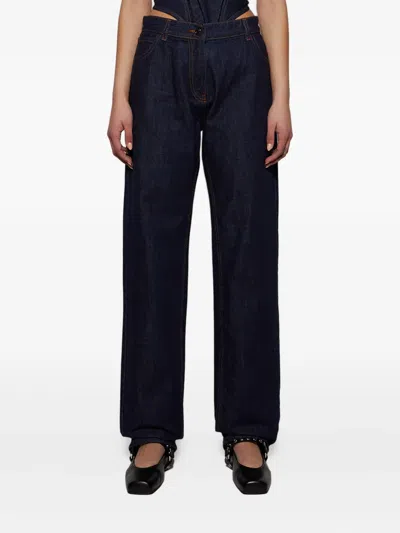 Magda Butrym Logo-patch Jeans In Blue