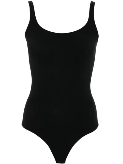 Wolford Scoop-neck Bodysuit In Black